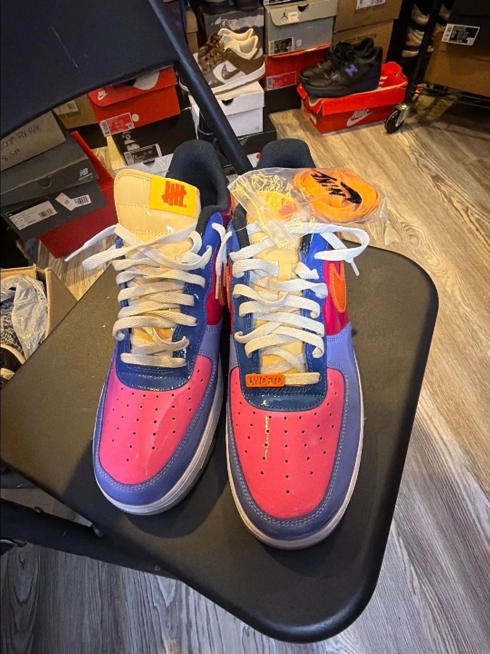undefeated air force 1's Multicolor Low-Top Sneakers - Pink/Blue/Yellow